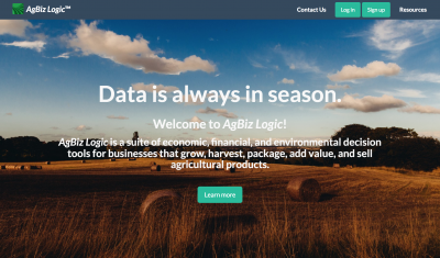 Website homepage to AgBiz Logic