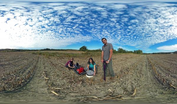 UVM research team at a cattle farm in Williston, VT