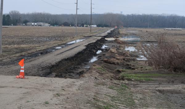 Omaha Flooding road washout